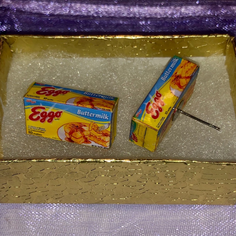Handmade Mini Eggo Waffle Stranger Things Earrings